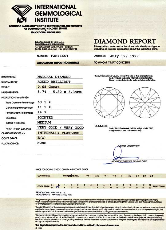 Foto 9 - Diamant 0,68ct Brillant IGI Lupenrein River E, sehr gut, D5143