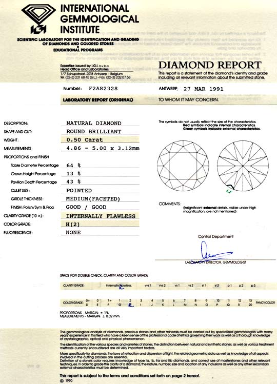 Foto 9 - Diamant 0,50ct Brillant IGI Lupenrein Wesselton, D5925