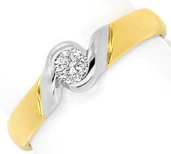 Foto 1 - Brillant-Diamant-Ring Top Modern 14K Gold, 0.16 Solitär, S3969