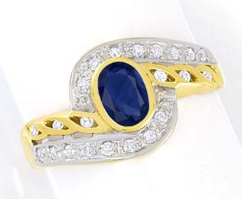 Foto 1 - Wundervoller Saphir Diamanten Designer-Ring, S5765
