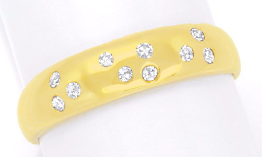 Foto 2 - Diamantring Gelbgold, mit 10 Diamanten River, S6282